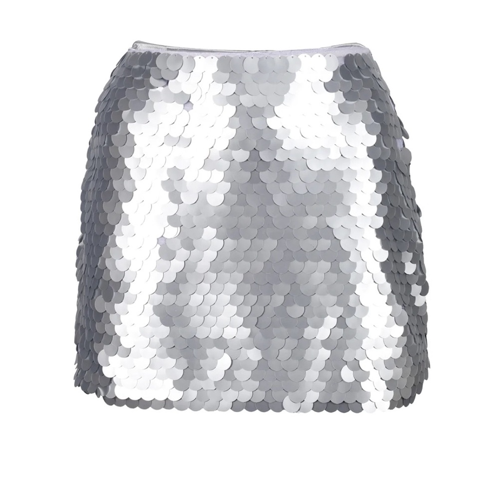 London boutique silver sequence skirt